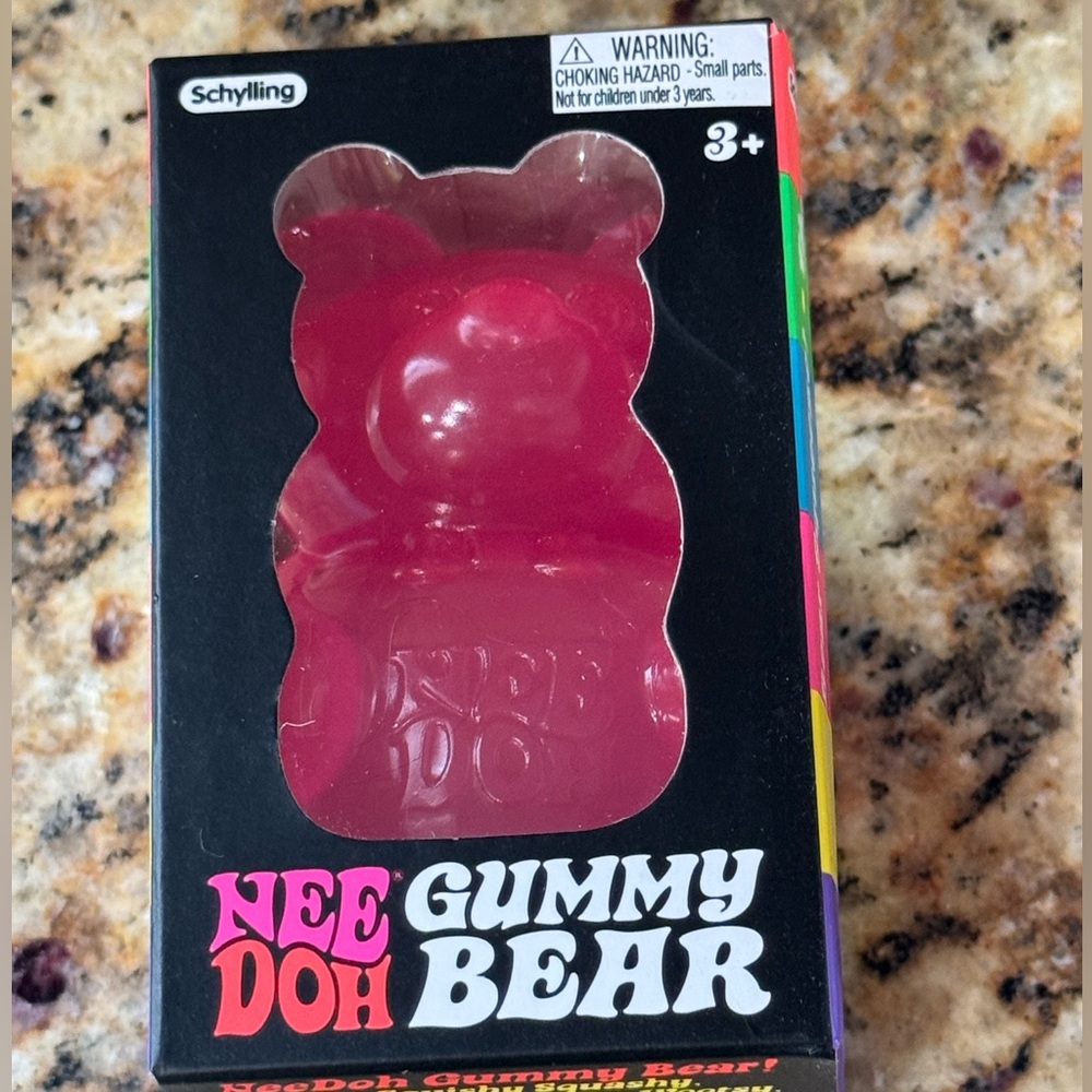 Schylling NeeDoh Gummy Bear Stress Toy - Pink